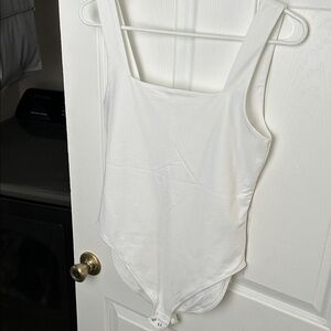 Old Navy square neck white Bodysuit size medium
